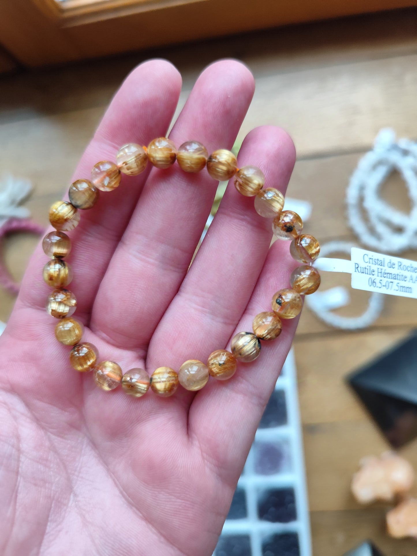 Cristal de Rutile, Hématite AAA