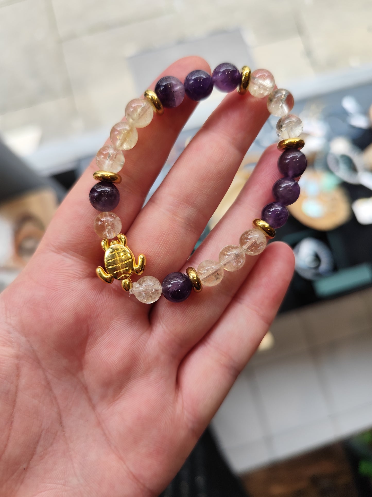 Bijoux tortue " calme, chance "