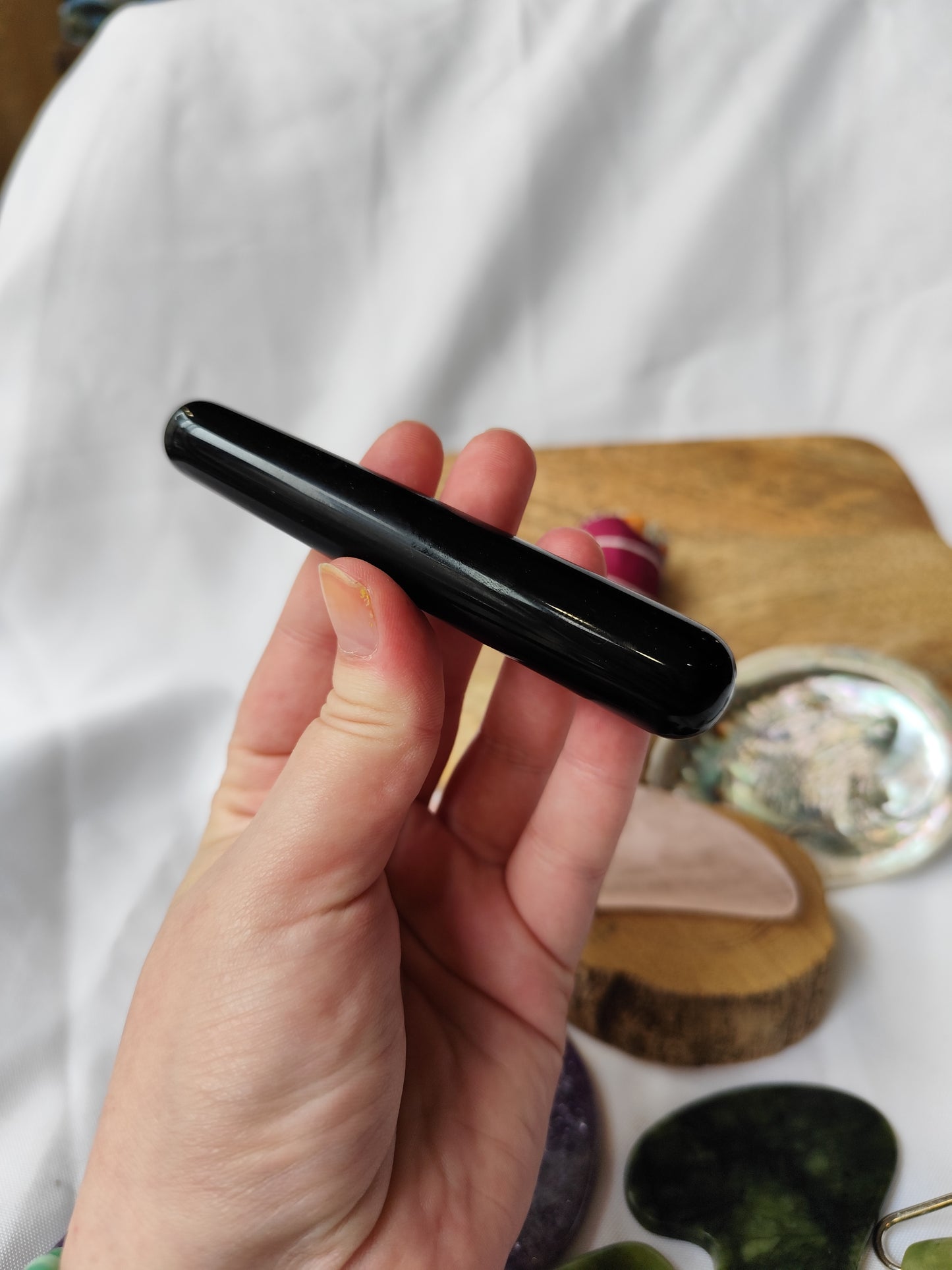 Bâton massage Obsidienne