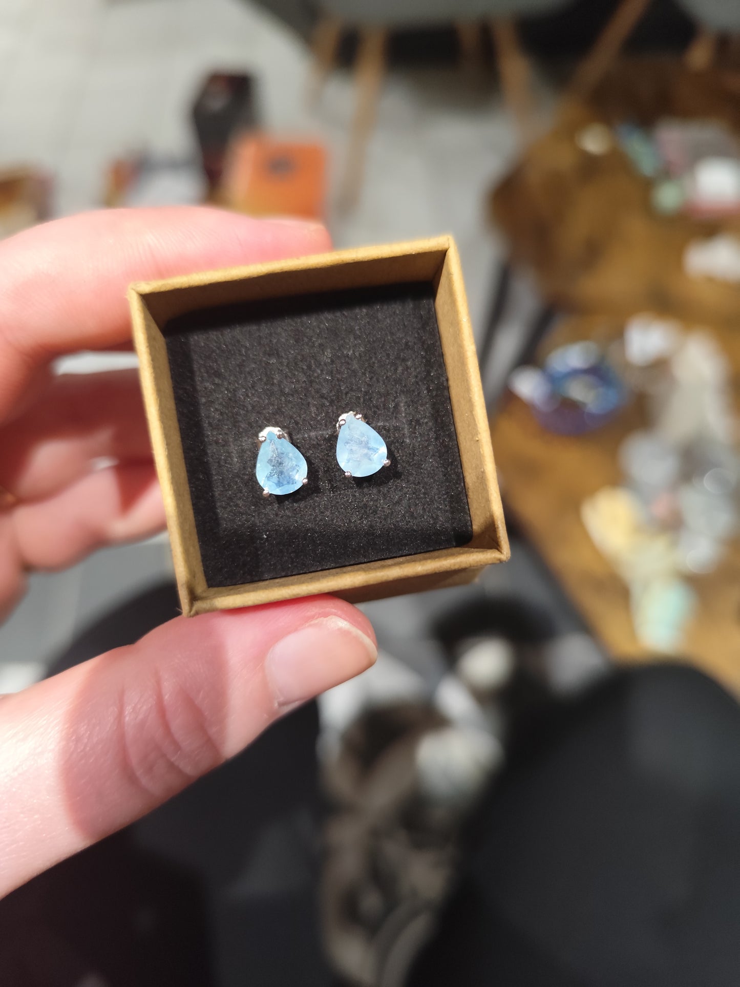 Boucle d'oreille Aigue Marine