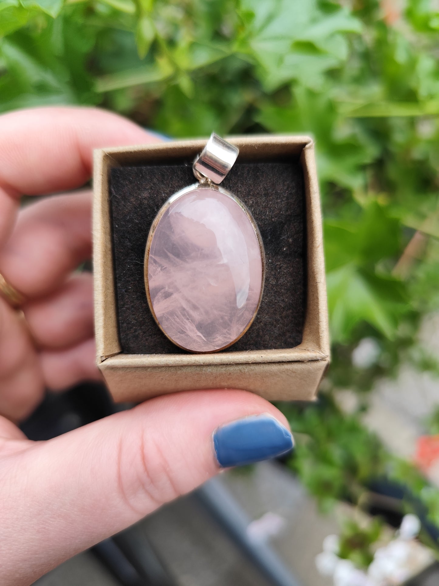 Pendentif Quartz Rose