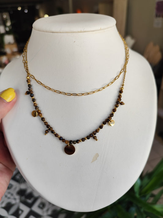 Collier "Iris" Oeil de tigre