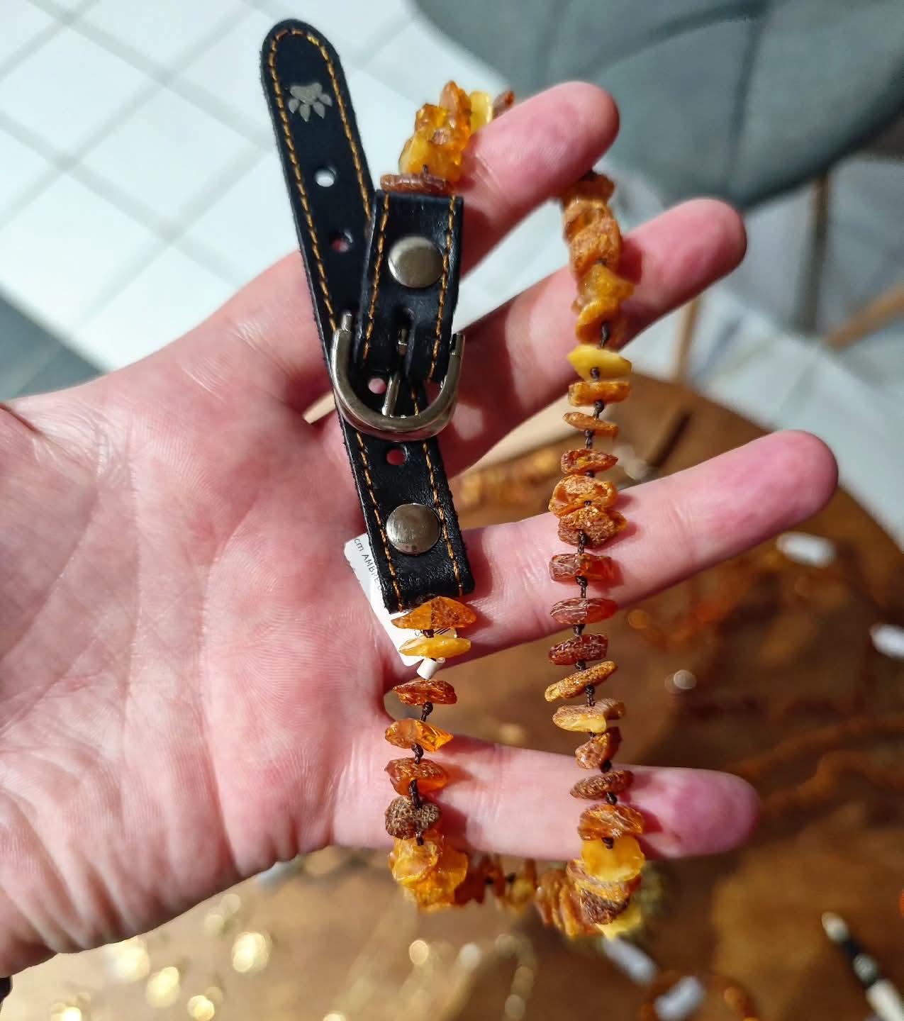 Collier Ambre chien / chat 40-45 cm