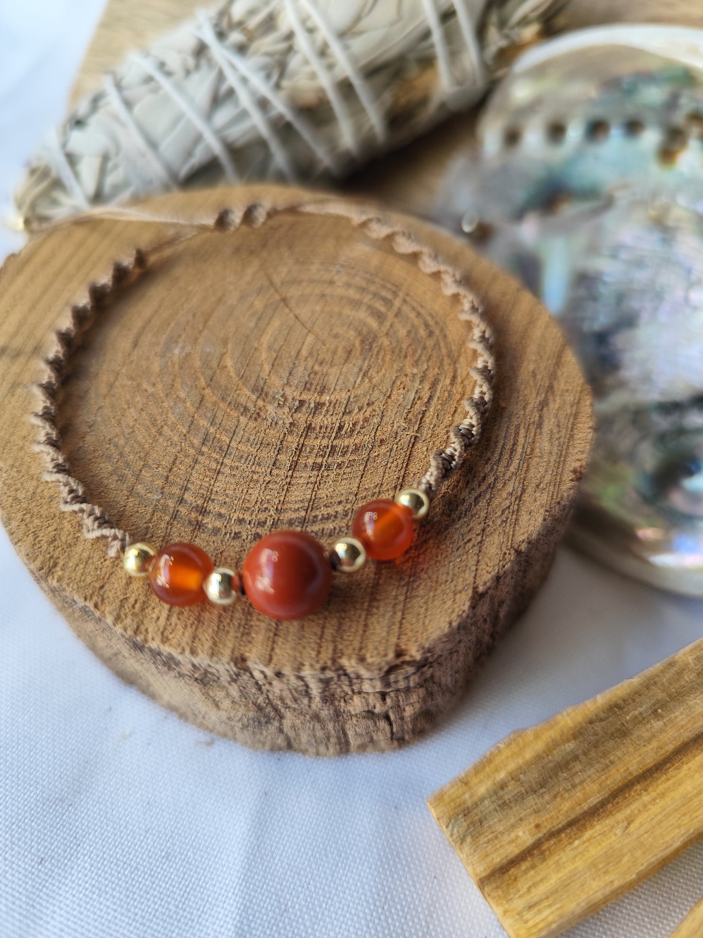 Bracelet Macramé Jaspe/cornaline