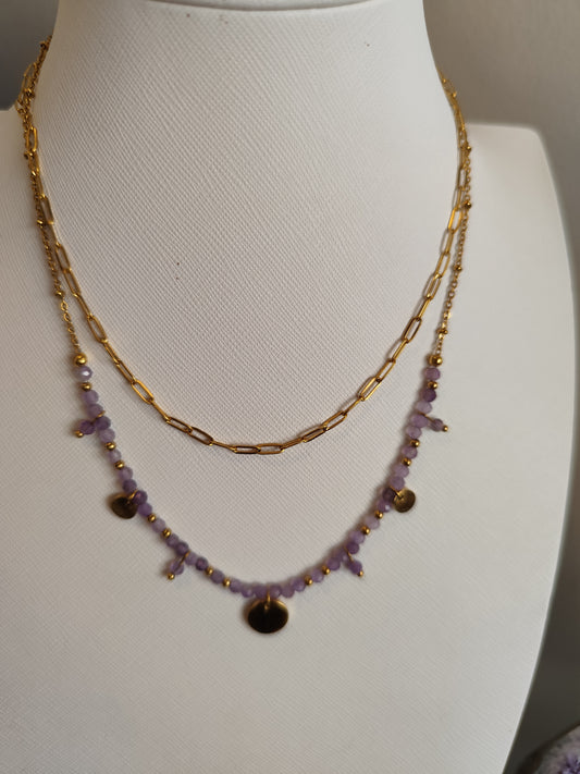 Collier "Iris" Amethyste