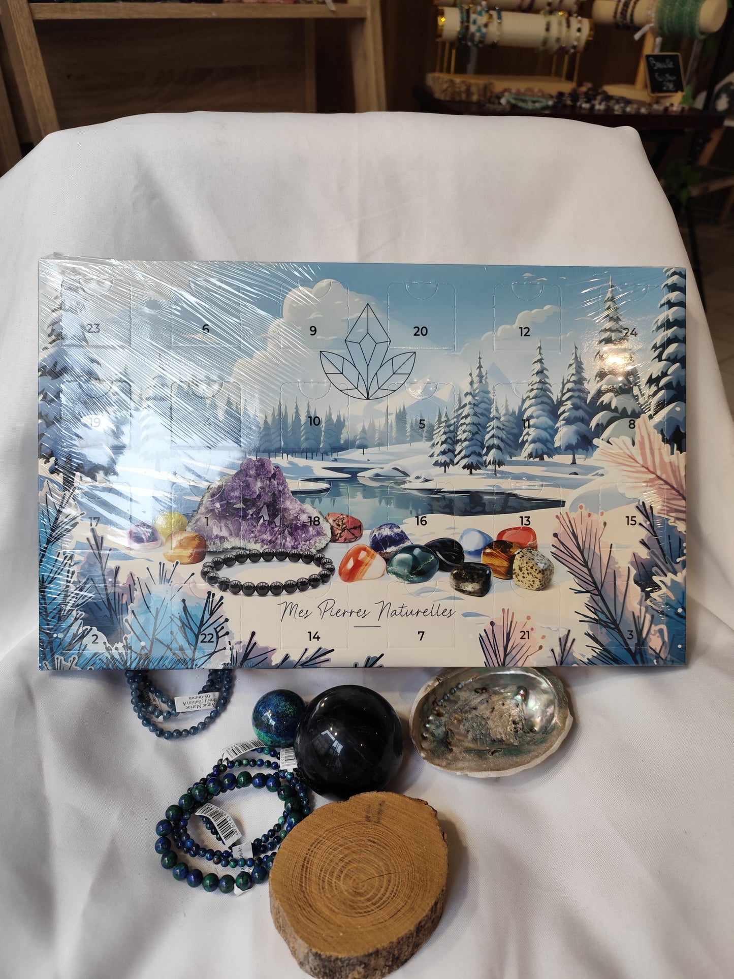 Calendrier de l'avent " mes pierres naturelles"