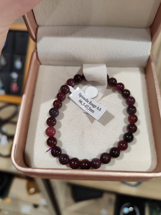 Bracelet Spinelle Rouge  AA