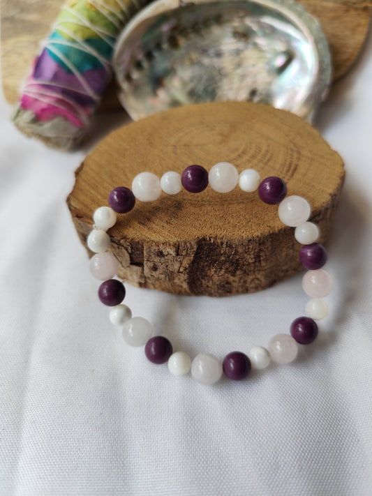 Bracelet " Je m'accorde d'être doux avec moi, de m'aimer  "