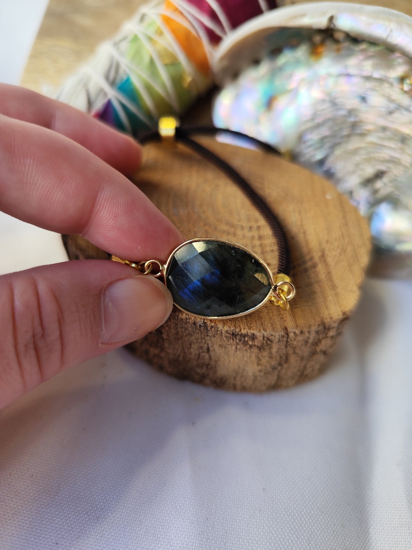 Bracelet Cordon Labradorite