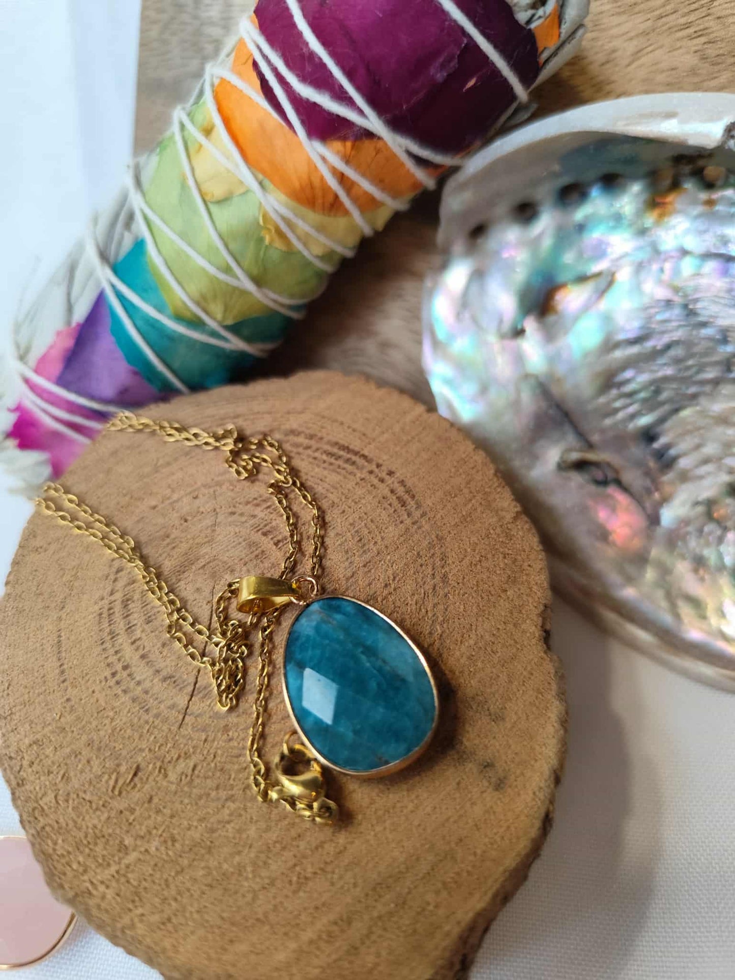 Collier Facetté Apatite