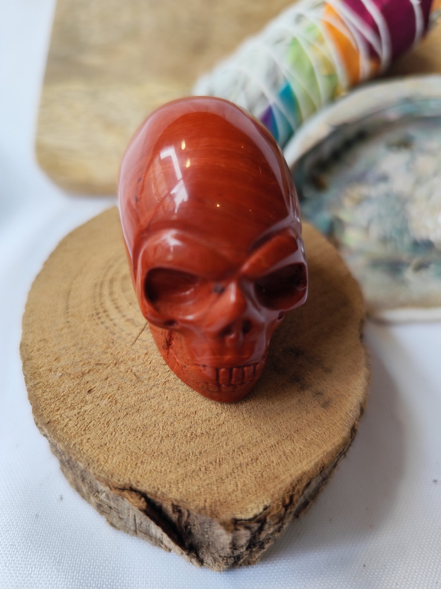 Crâne en Jaspe Rouge