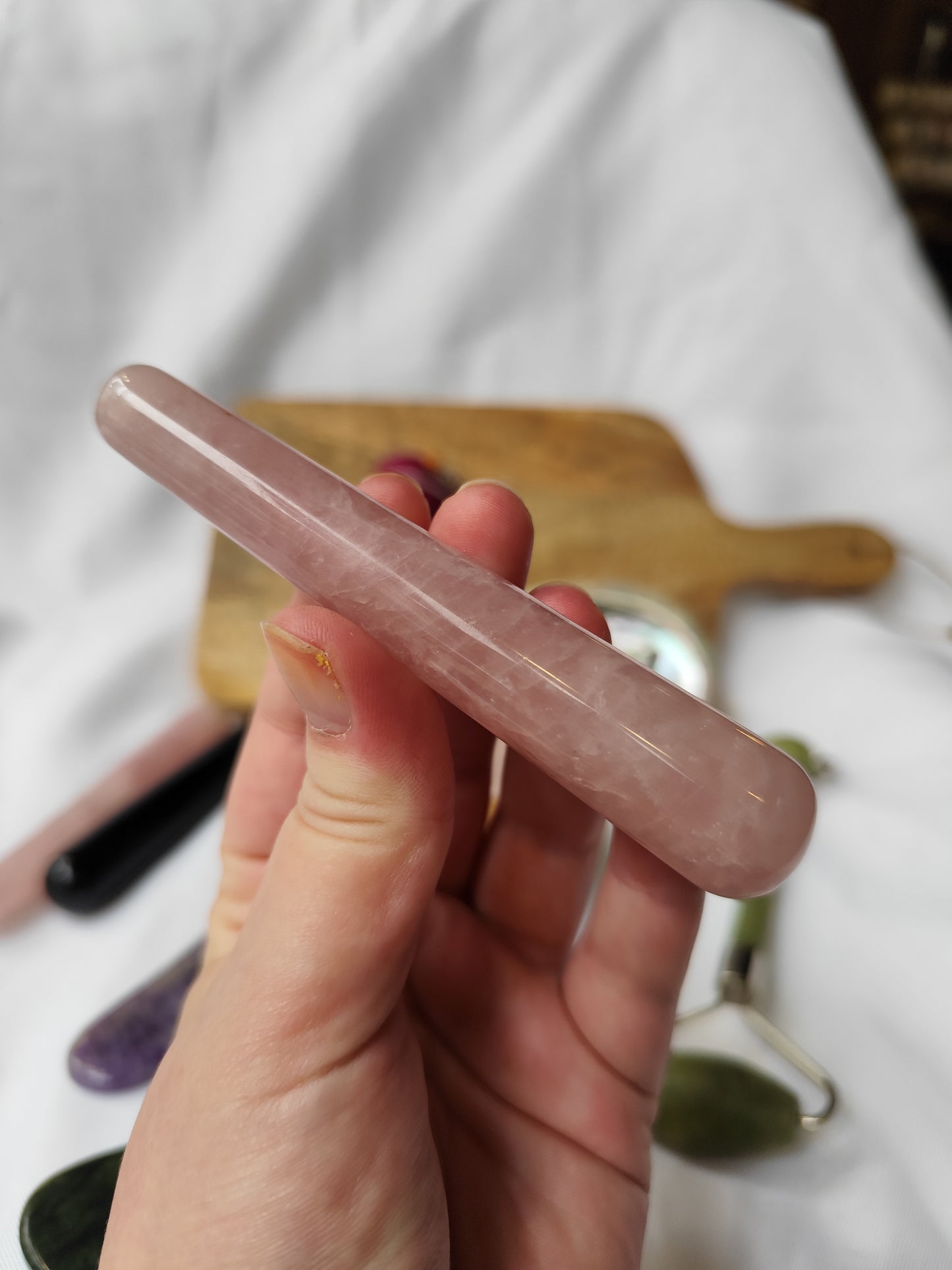 Bâton massage Quartz rose