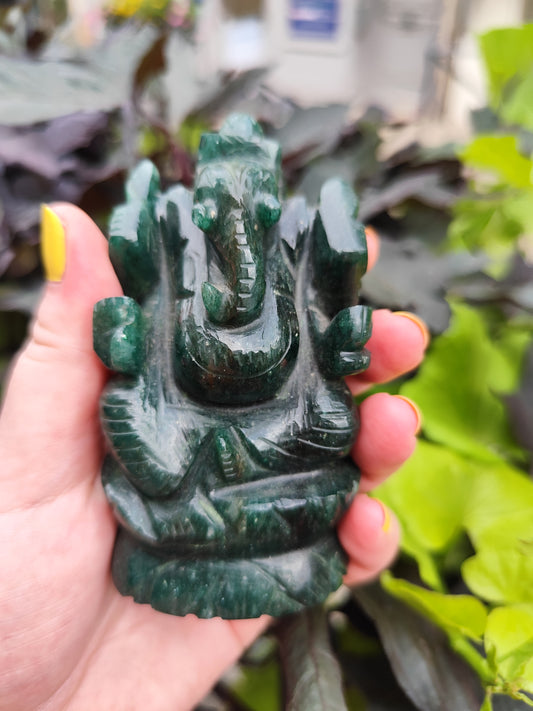 Ganesha Aventurine verte