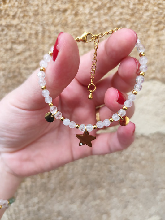 Bracelet "Mira" quartz rose