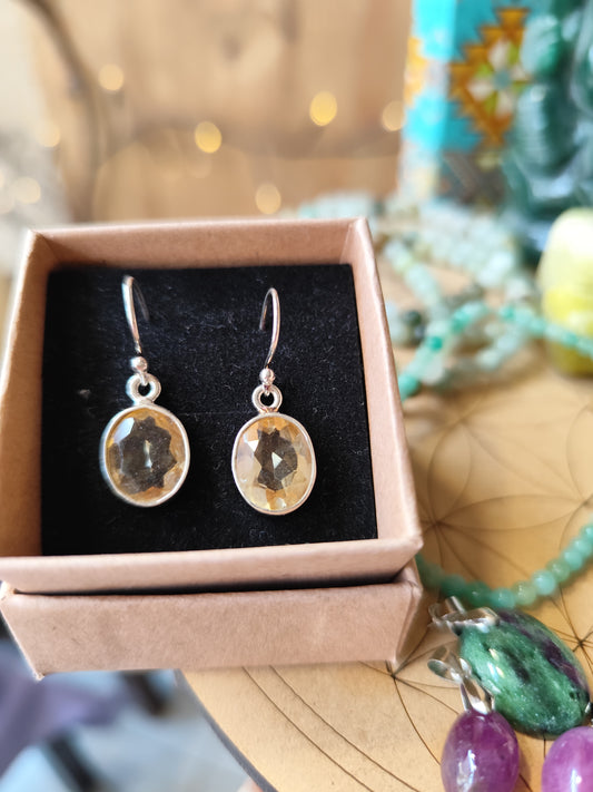 Boucle d'oreille Citrine