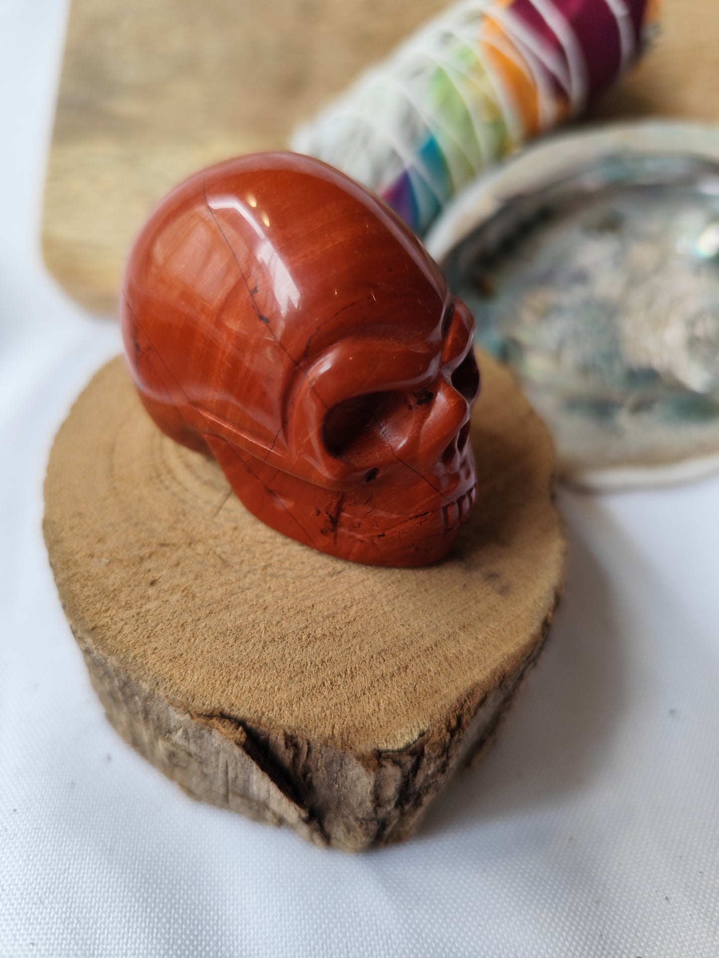 Crâne en Jaspe Rouge