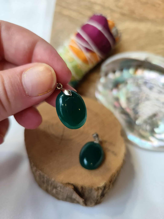 Pendentif quart vert