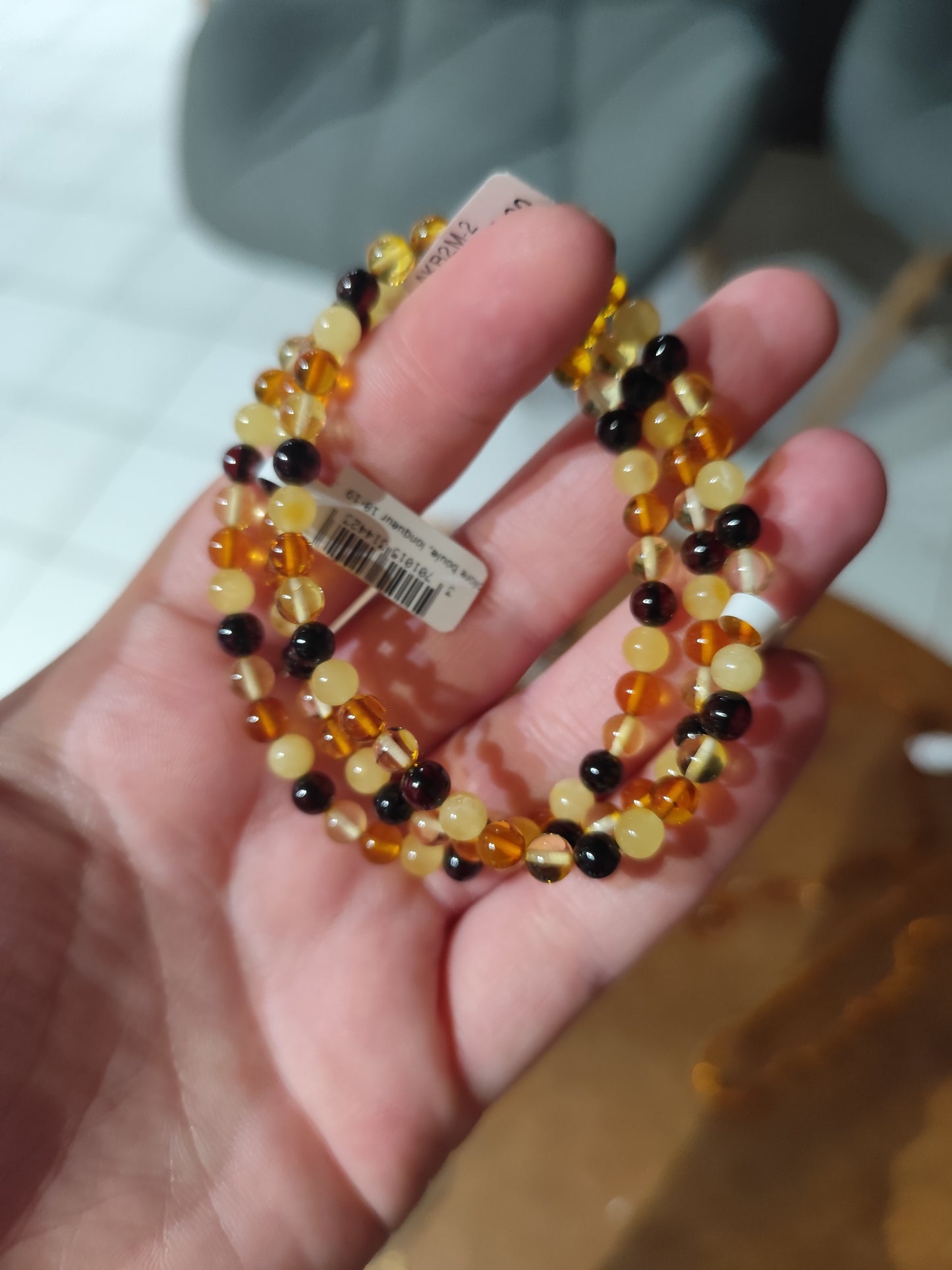 Bracelet Ambre multi 6 mm