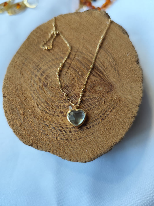 Collier coeur Phrénite