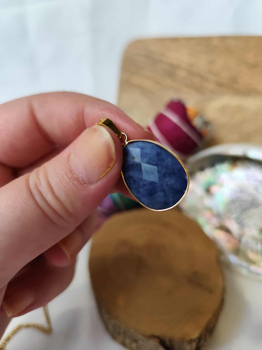 Collier Facetté Sodalite